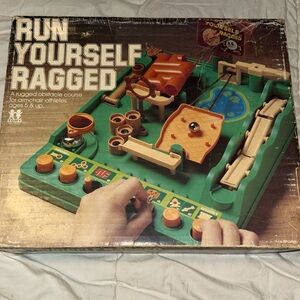 Run Yourself Ragged Vintage Board Game Tomy 1979 (Missing Hoop & Balls) *Works*